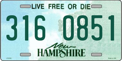 NH license plate 3160851