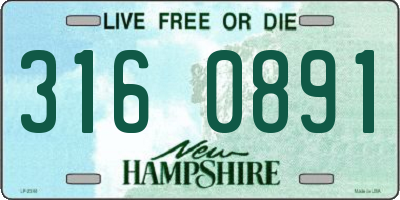 NH license plate 3160891