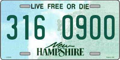 NH license plate 3160900