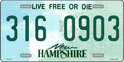 NH license plate 3160903