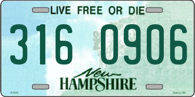 NH license plate 3160906