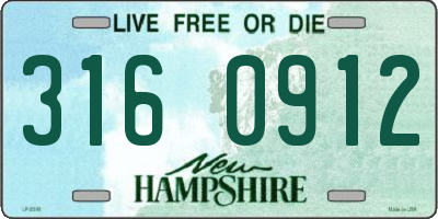 NH license plate 3160912