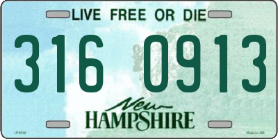 NH license plate 3160913