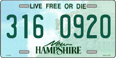 NH license plate 3160920