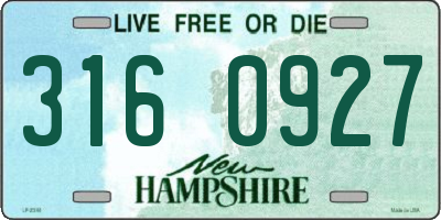 NH license plate 3160927