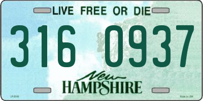 NH license plate 3160937