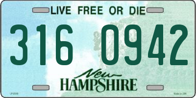 NH license plate 3160942