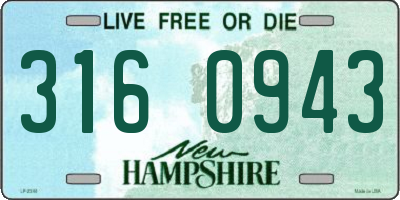 NH license plate 3160943