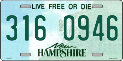 NH license plate 3160946