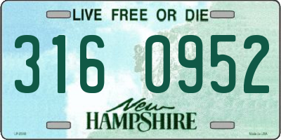 NH license plate 3160952