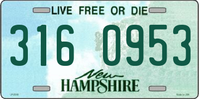 NH license plate 3160953