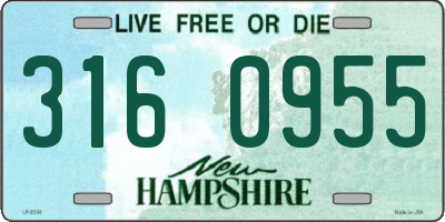 NH license plate 3160955