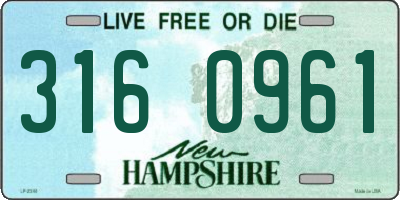 NH license plate 3160961