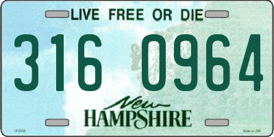 NH license plate 3160964