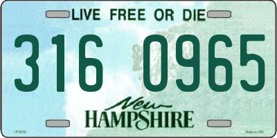 NH license plate 3160965