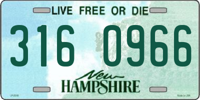 NH license plate 3160966