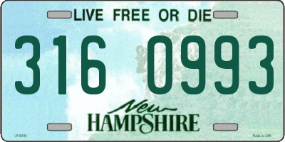 NH license plate 3160993