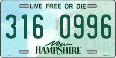 NH license plate 3160996