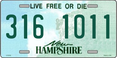 NH license plate 3161011