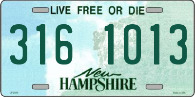 NH license plate 3161013