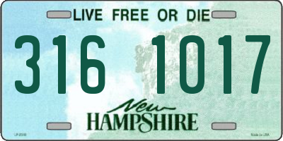 NH license plate 3161017