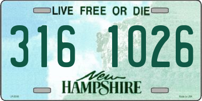 NH license plate 3161026