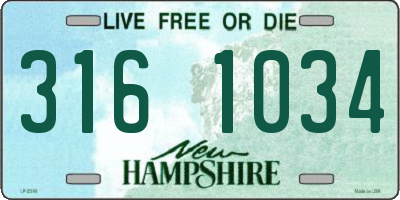 NH license plate 3161034