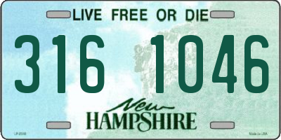 NH license plate 3161046