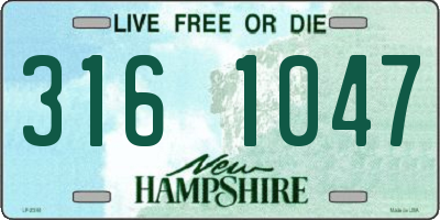 NH license plate 3161047