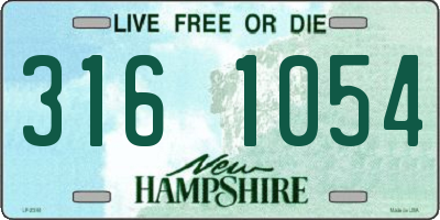 NH license plate 3161054