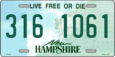 NH license plate 3161061