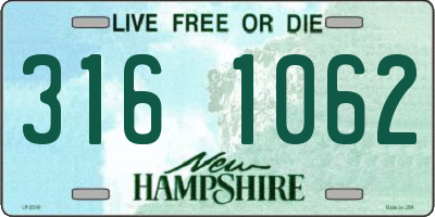 NH license plate 3161062