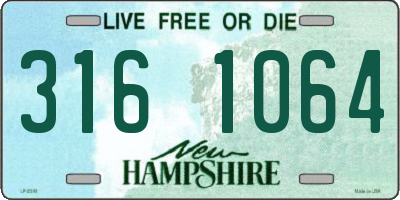 NH license plate 3161064