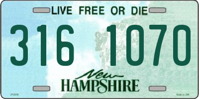 NH license plate 3161070