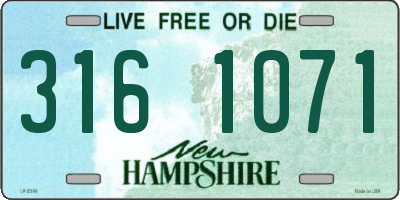 NH license plate 3161071