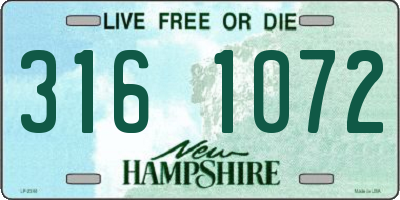 NH license plate 3161072