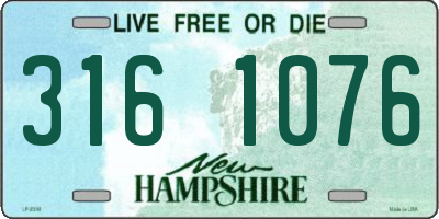 NH license plate 3161076