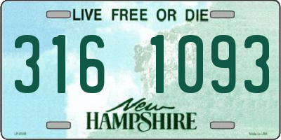 NH license plate 3161093