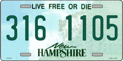 NH license plate 3161105