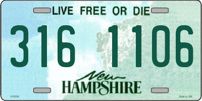 NH license plate 3161106