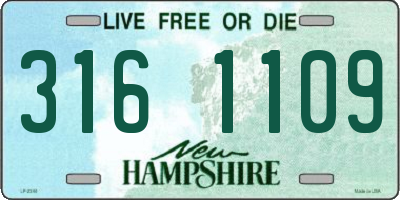 NH license plate 3161109