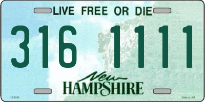 NH license plate 3161111