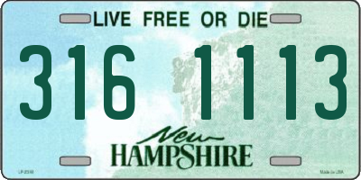 NH license plate 3161113