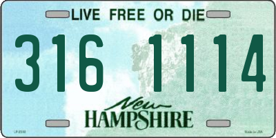 NH license plate 3161114