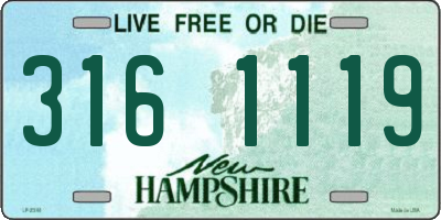 NH license plate 3161119