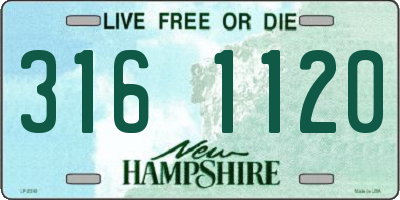NH license plate 3161120