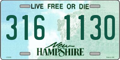 NH license plate 3161130