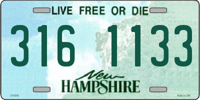 NH license plate 3161133