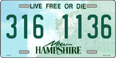 NH license plate 3161136