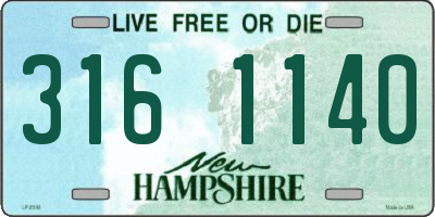 NH license plate 3161140